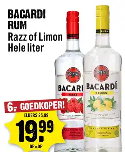 Dirck 3 BACARDI RUM Razz of Limon aanbieding