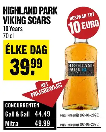 Dirck 3 HIGHLAND PARK VIKING SCARS aanbieding