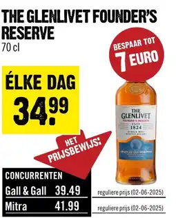 Dirck 3 THE GLENLIVET FOUNDER'S RESERVE aanbieding