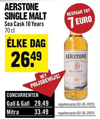 Dirck 3 AERSTONE SINGLE MALT Sea Cask aanbieding