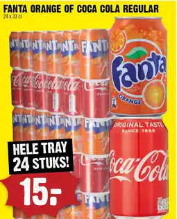 Dirck 3 FANTA ORANGE OF COCA COLA REGULAR aanbieding