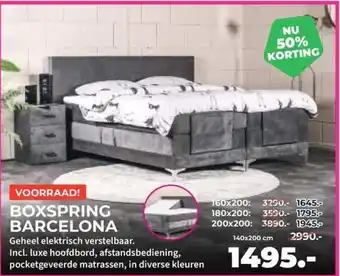 Matrasconcurrent Boxspring Barcelona aanbieding