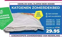 Matrasconcurrent Katoenen zomerdekbed aanbieding
