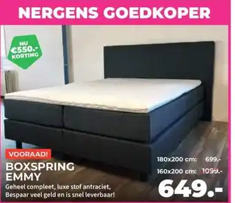 Matrasconcurrent Boxspring Emmy aanbieding
