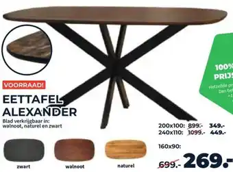 Matrasconcurrent Eettafel alexander aanbieding