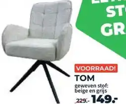 Matrasconcurrent TOM geweven stof: beige en grijs aanbieding