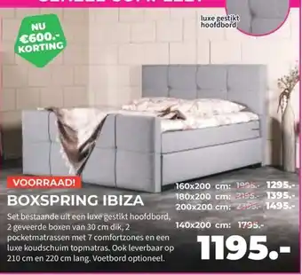 Matrasconcurrent Boxspring Ibiza aanbieding