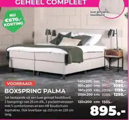 Matrasconcurrent Boxspring Palma aanbieding