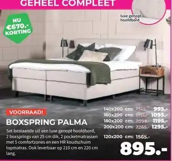 Matrasconcurrent Boxspring Palma aanbieding