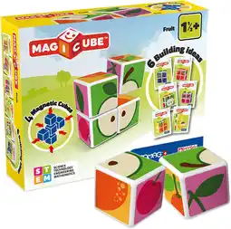 Amazon Geomag 131 Magicube Fruit - 4 magnetische blokjes voor constructies, bouwdoos, educatief speelgoed aanbieding