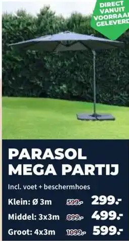 Matrasconcurrent Parasol mega partij aanbieding