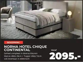 Matrasconcurrent Norma hotel chique continental aanbieding