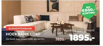 Matrasconcurrent Hoekbank loki aanbieding