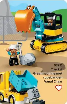 LEGO 10931 Truck & Graafmachine met rupsbanden aanbieding