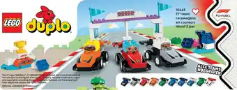 LEGO 10445 F1 team racewagens en coureurs aanbieding