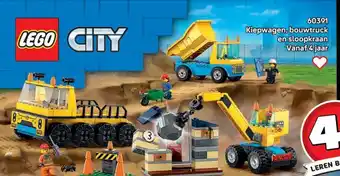 LEGO 60391 Kiepwagen, bouwtruck en sloopkraan aanbieding