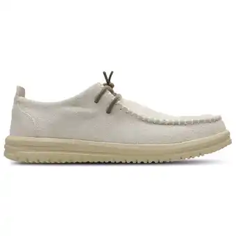 Foot Locker HEYDUDE Wally Nxt Moc Heren Schoenen - Beige - Maat: 41 - Canvas - Foot Locker aanbieding