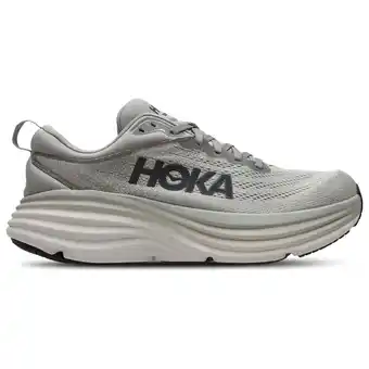 Foot Locker Hoka Bondi 8 Heren Schoenen - Grijs - Maat: 42 - Mesh/Synthetisch - Foot Locker aanbieding