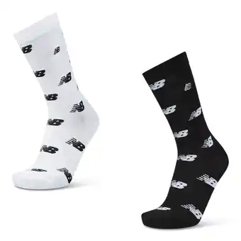 Foot Locker New Balance Crew 2 Pack Unisex Sokken - Zwart - Maat: 39-42 - Katoen - Foot Locker aanbieding