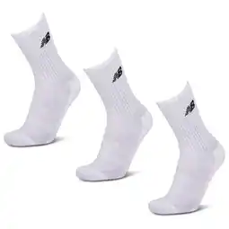 Foot Locker New Balance Crew 3 Pack Unisex Sokken - Wit - Maat: 39-42 - Katoen - Foot Locker aanbieding
