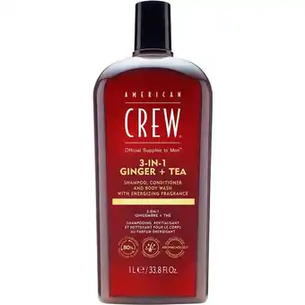 Douglas American Crew 3-in-1 Ginger + Tea Shampoo, Conditioner and Body Wash aanbieding
