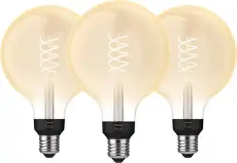 Coolblue Philips Hue Filamentlamp White Globe XL E27 - 2023 - 3-pack aanbieding