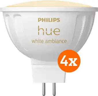Coolblue Philips Hue spot White Ambiance MR16 4-pack aanbieding