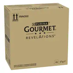 Zooplus Megapack 48x57g Gourmet Revelations Fine Cuts kip en zalm natvoer voor katten aanbieding