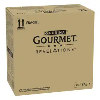 Zooplus Megapack 48x57g Gourmet Revelations Fine Cuts kip en zalm natvoer voor katten aanbieding