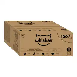 Zooplus 120x85g Whiskas Senior zakjes gevogelte selectie in gelei nat kattenvoer aanbieding