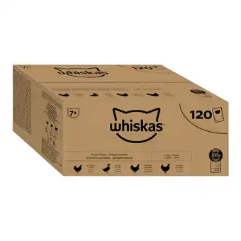Zooplus 120x85g Whiskas Senior zakjes gevogelte selectie in gelei nat kattenvoer aanbieding