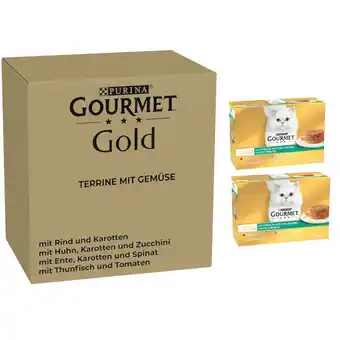 Zooplus 96 x 85 g Gourmet Gold geselecteerd natvoer + 24 x 85 g Gourmet Gold Raffiniertes Ragout gratis! aanbieding