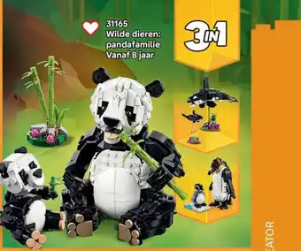 LEGO 31165 Wilde dieren: pandafamilie aanbieding