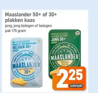 Dagwinkel Maaslander 50+ Of 30+ Plakken Kaas 175gram aanbieding