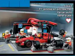 LEGO 60443 F1 pitstop en pitcrew met Ferrari auto aanbieding