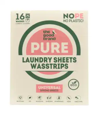 De Online Drogist The Good Brand Pure Wasstrips Spring Breeze 16ST aanbieding