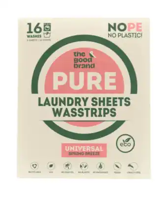 De Online Drogist The Good Brand Pure Wasstrips Spring Breeze 16ST aanbieding