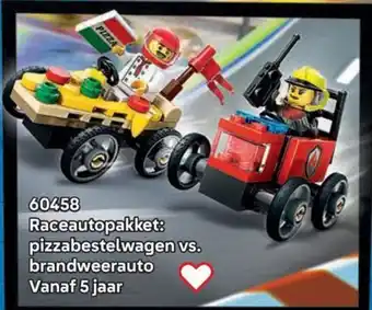 LEGO 60458 Raceautopakket: pizzabestelwagen vs. brandweerauto aanbieding