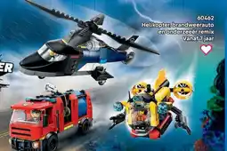 LEGO 60462 Helikopter, brandweerauto en onderzeeër remix aanbieding