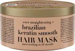 De Online Drogist OGX Brazilian Keratin Smooth Hairmask 300ML aanbieding