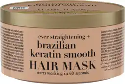 De Online Drogist OGX Brazilian Keratin Smooth Hairmask 300ML aanbieding
