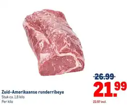 Makro Zuid-Amerikaanse runderribeye aanbieding