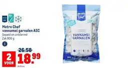 Makro Metro Chef vannamei garnalen ASC aanbieding