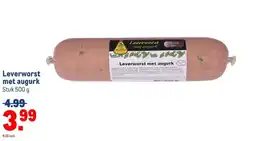 Makro Leverworst met augurk aanbieding