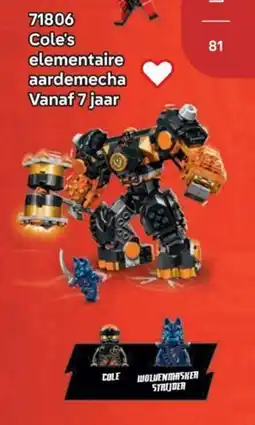 LEGO 71806 Cole's elementaire aardemecha aanbieding