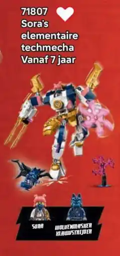 LEGO 71807 Sora's elementaire techmecha aanbieding