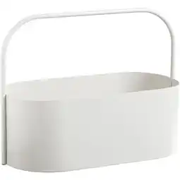 Leen Bakker Tray met hengsel Malaga - off-white - 26x35x17 cm - Leen Bakker aanbieding