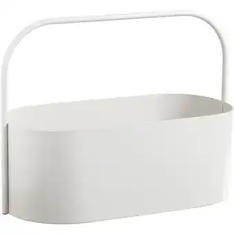 Leen Bakker Tray met hengsel Malaga - off-white - 26x35x17 cm - Leen Bakker aanbieding