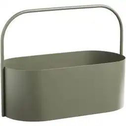 Leen Bakker Tray met hengsel Malaga - groen - 26x35x17 cm - Leen Bakker aanbieding