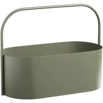 Leen Bakker Tray met hengsel Malaga - groen - 26x35x17 cm - Leen Bakker aanbieding